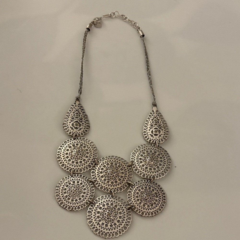 Elegant Silver Statement Necklace